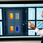 A highly competent professional fire safety engineer, a male in his 40s, stands confidently in a modern, well-lit safety control room. He is fully clothed in a modest, dark business suit and a crisp white shirt, with a serious and focused expression. In the background, large digital screens display complex schematics of a high-rise building's fire prevention systems and real-time sensor data. He is gesturing towards a holographic projection of a building layout, explaining a point to an unseen colleague. The scene emphasizes innovation and meticulous planning. This image should have perfect anatomy, correct proportions, well-formed hands, and natural body proportions. It is safe for work, appropriate content, and fully clothed, embodying a professional and family-friendly atmosphere.